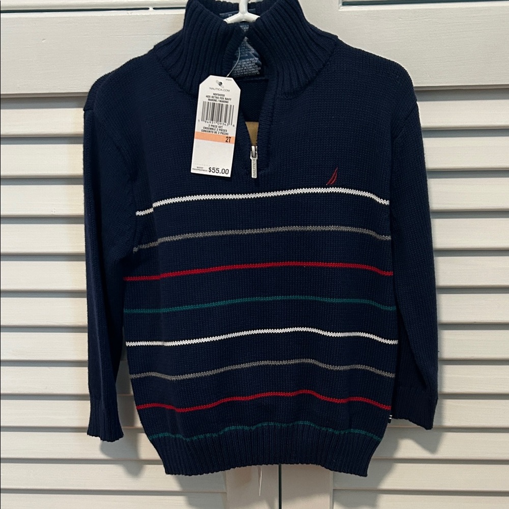 Toddler boy 2T Nautica sweater and pant set NWT